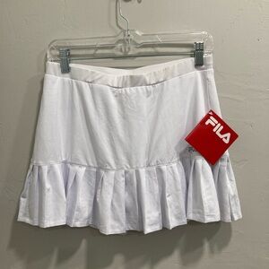 Fila Women's Pleated White Mini Skirt